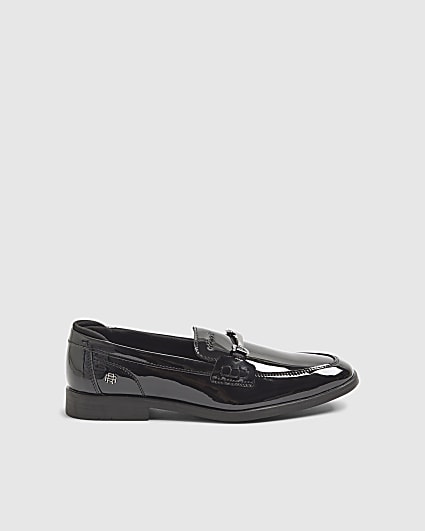 Boys Black Patent Loafers