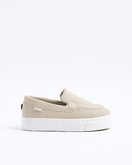 Mini Boys Beige Smart Loafers