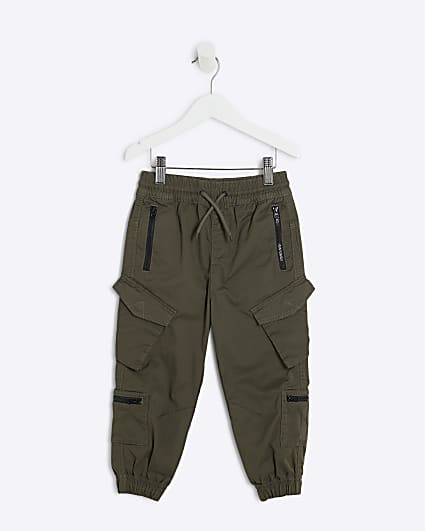 Mini Boys Khaki Front Pocket Cargo Joggers