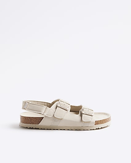 Boys Stone Suede Buckle Sandals