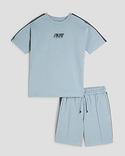 Boys Blue RR Taped T-Shirt Set