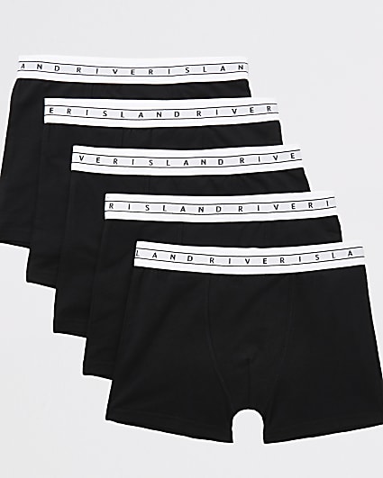 Boys black RI waistband boxers 5 pack