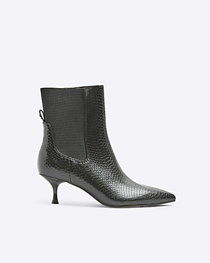 Wide fit kitten heel ankle boots hot sale