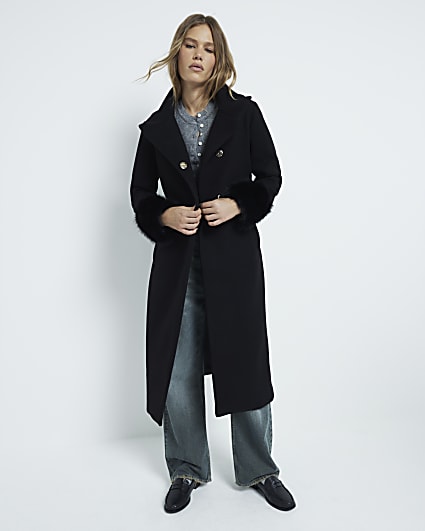 River island long black coat new arrivals