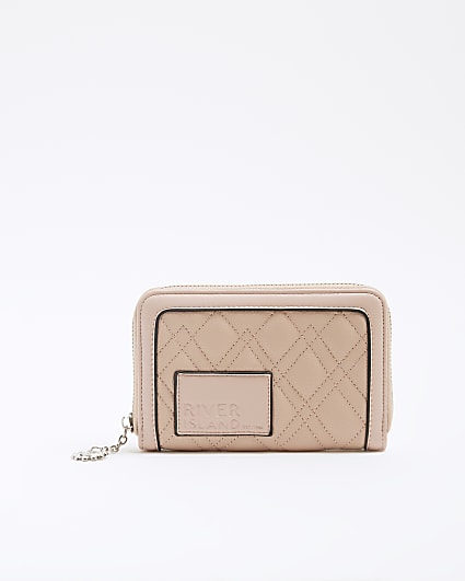 Pink patent embossed purse River Island