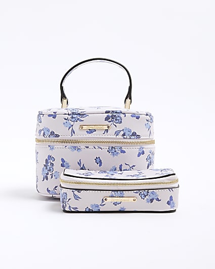 Pink Bundle Of 2 Floral Jewellery Bag