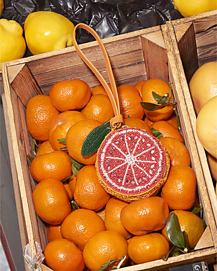 Orange Premium Beaded Grapefruit Bag
