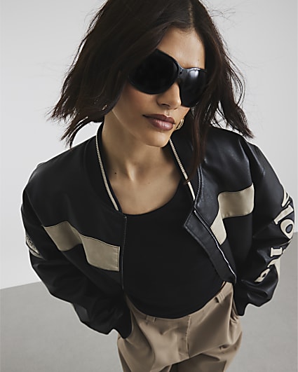 Black Oversized Wrap Sunglasses