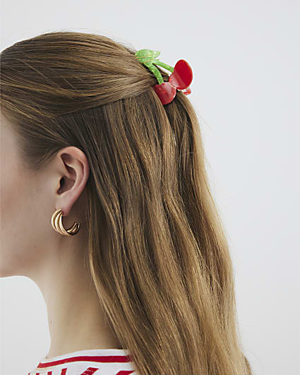Red Cherry Hair Claw Clip