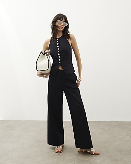 Black Wide Leg Trousers