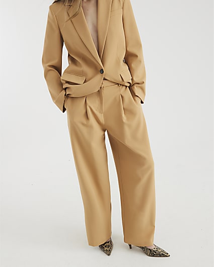 Brown Wide Leg Trousers