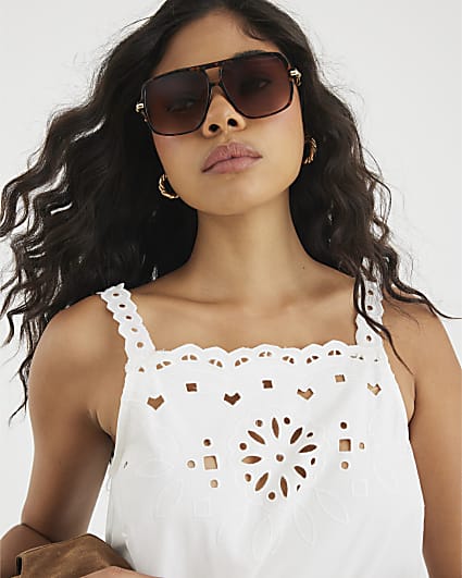 White Cut Out Mini Shift Dress