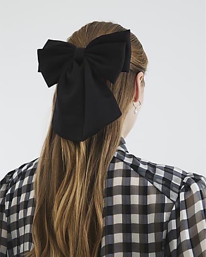 Black Bow Hair Clip