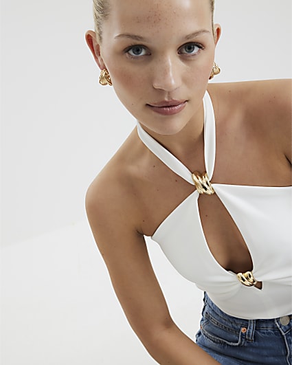 Gold Wire Hoop Earrings