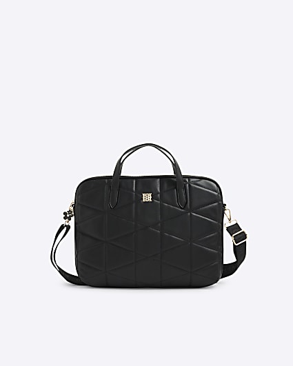 Black Quilted Laptop Case
