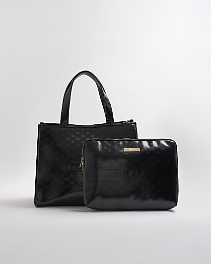 Black Shopper And Laptop Bag Bundle