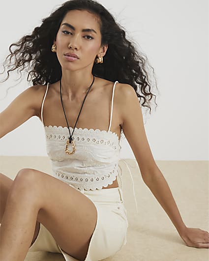 Gold Ring Pendant Cord Necklace