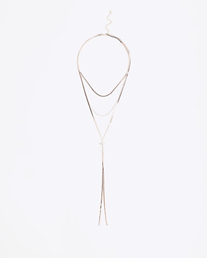 Rose Gold Snake Chain Layered Necklace