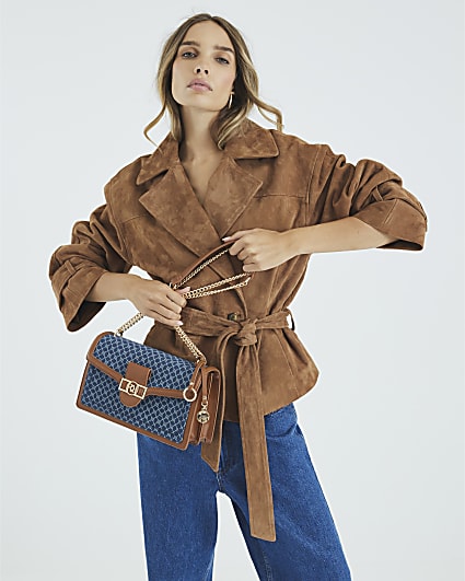 Blue Monogram Denim Shoulder Bag