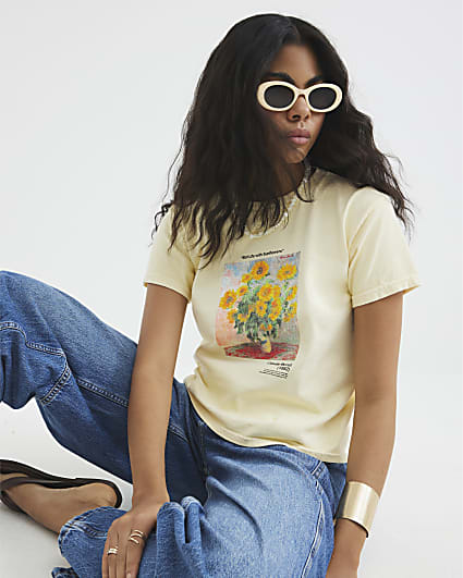 Yellow Sunflower Monet T-Shirt