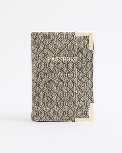 Beige Monogram Passport Holder