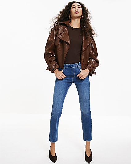Blue Pull-On Sculpt Slim Jeans