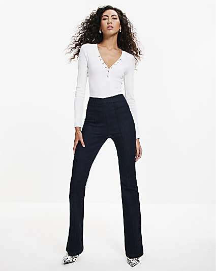 Indigo Pull-On Sculpt Bootcut Jeans