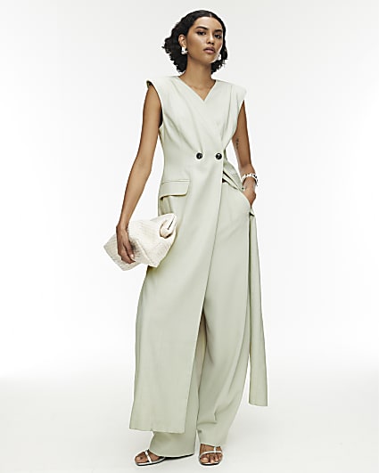 RI Studio Green Tailored Maxi Waistcoat