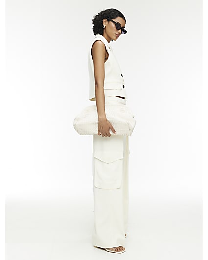 RI Studio Cream Tailored Utility Trousers