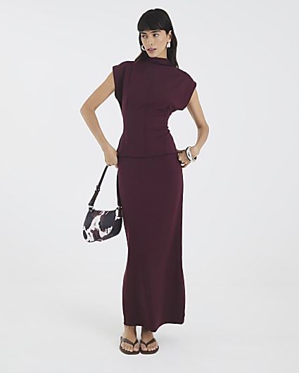 Red Premium Maxi Skirt