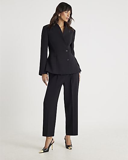 Black Straight Leg Trousers