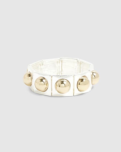 Mixed Metal Studded Bracelet
