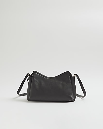 Black Leather Cross body bag
