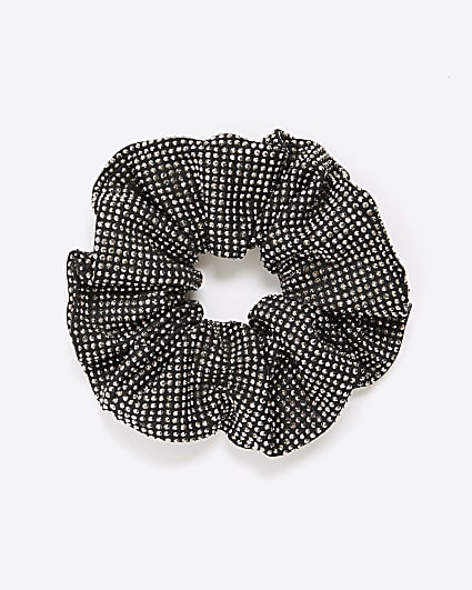 Black rhinestone Hair scrunchie
