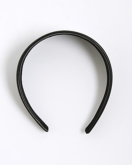 Black Faux leather headband