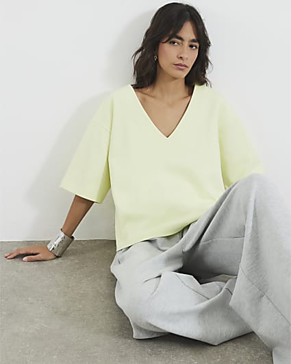 Green V Neck T-Shirt