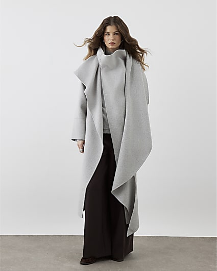 RI Studio Grey Handmade Blanket Coat