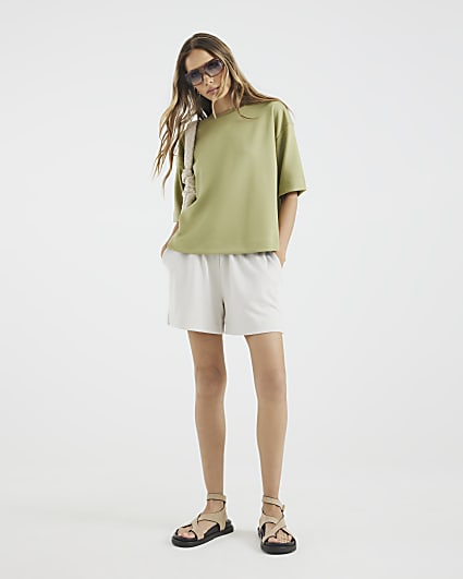 Green Premium Short Sleeve Boxy T-Shirt