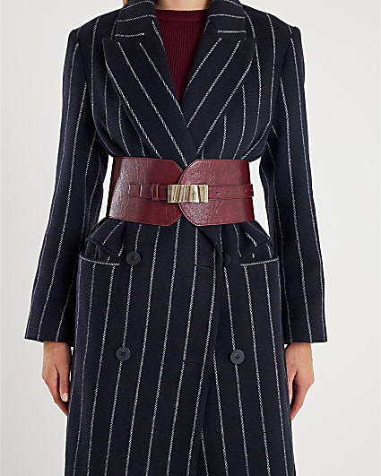 Red Gold Trim Waist Belt