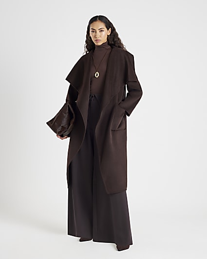Brown Premium Handmade Wool Blend Coat