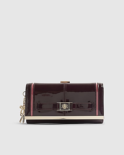 Red Patent Bow Charm Purse