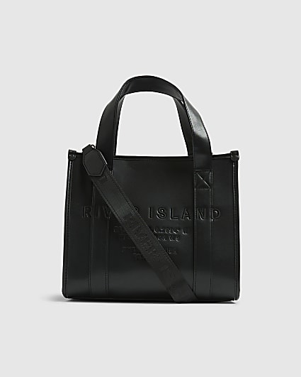 Black Embroidered Tote bag