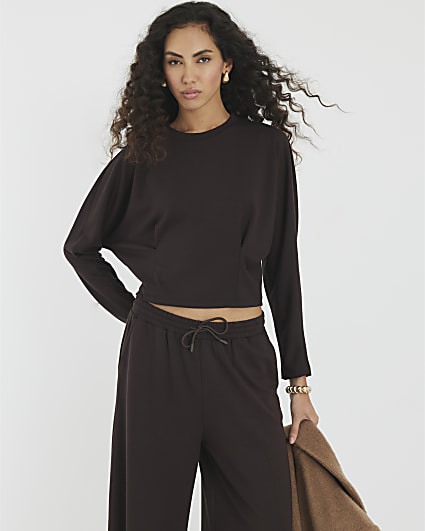 Brown Premium Batwing sleeve Sweatshirt