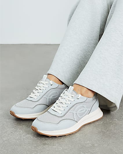 Grey Neutral Mesh Runner Trainers