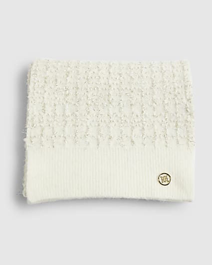 Cream Boucle Scarf