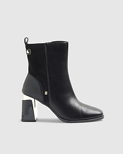 Black Block Heel Ankle Boots