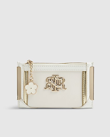 Cream Mini Snake Branding Cardholder