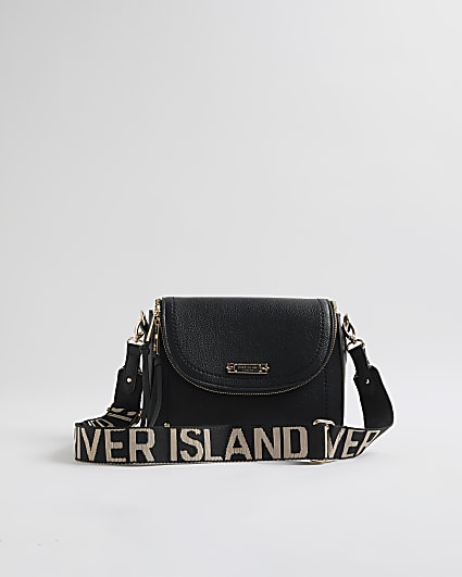 Black Flap Over Cross body bag