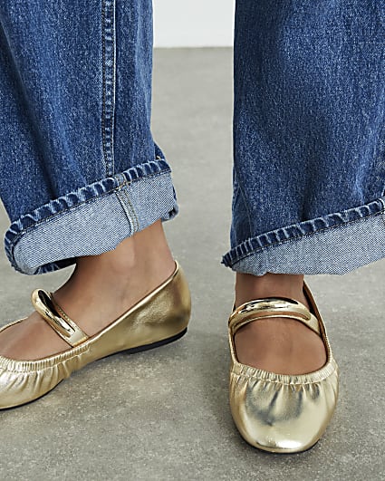 Gold Bangle Ballet Shoes