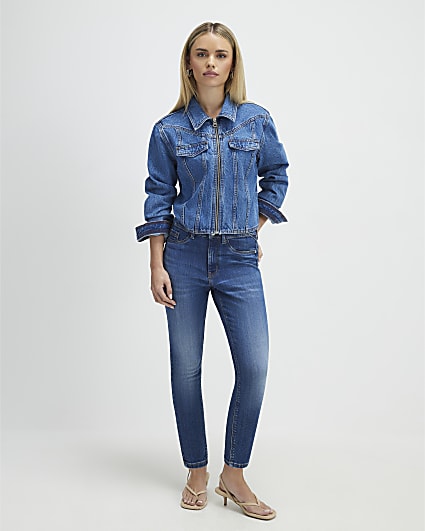 Petite Blue Sculpt Skinny Jeans